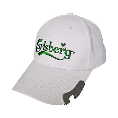 China COMMON Bottle Opener Hat 100% Cotton Embroidered Heavy Brushed Baseball Cap With Bottle Opener Cap for sale