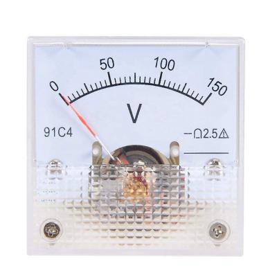 China Taidacent 91C4 Analog Voltmeter Needle Voltmeter DC3V 5V 10V 15V 20V 30V 50V 100V 150V 250V Analog Voltmeter 91C4 for sale