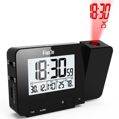 China Calendars Projection Alarm Clock Digital Nap Function Backlight Wall Desk Table Clock With Time Projection for sale