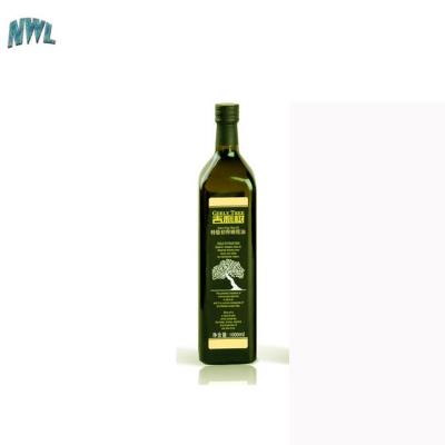 China Dark Green Amber Empty Olive Oil Glass 250ml 500ml 750ml 1000ml Empty Classic Square Food Bottle Wholesale From Factory for sale