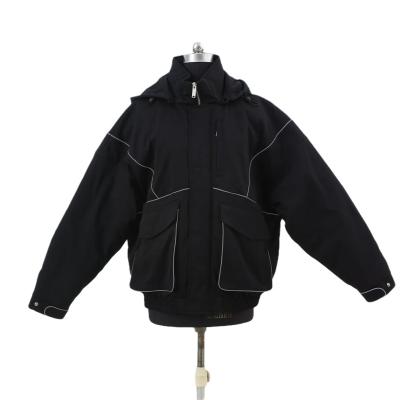 China OEM Factory Polyester Twill Windproof Coating Piping Loose Padded Jacket For Casual Wear In Autumn Or Winter for sale