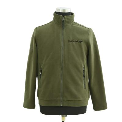 China Factory Direct Sale Olive Color Composite Polar Fleece Jacket Windproof Men For Warm Winter Indoor Use for sale