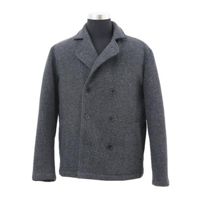 China Breathable Chinese Black And Gray Tiny Grid Tweed Wool Factory Plus Size Coats With Double Breasted Button for sale