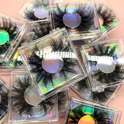 China Thick 25Mm Mink Eyelash Vendor Luxury Grade Mink Lashes de Lash Custom Lash Boxes Free Sample False Eyelash for sale