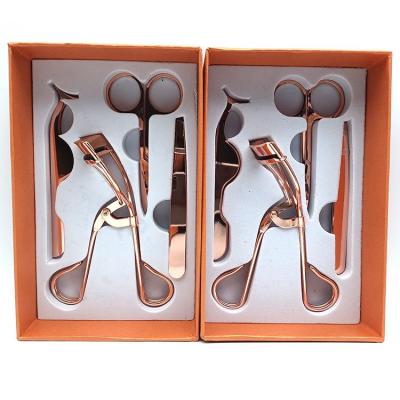 China 3-Piece Ladies Eye Makeup Work Eyelash Clip Set Eyebrow Partial Curling False Eyelash Grafting Scissor Eyebrow Trimming Tool Kit for sale