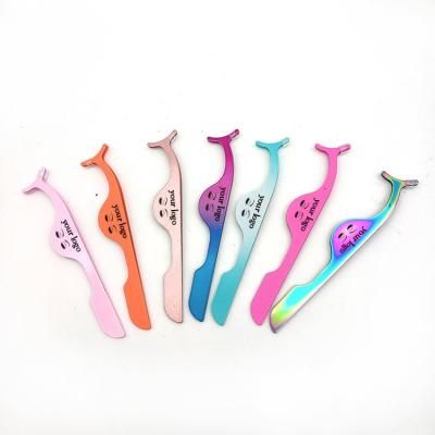 China Ladies Eyes Makeup Work 2021 Hot Selling Custom Wholesale Eyelash Extension Tweezers Eyelash Tweezers for sale