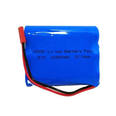 China toys 3.7V 18650 rechargeable 6600mah /7200mah/7800MAH lithium ion battery pack with bms and connector for sale