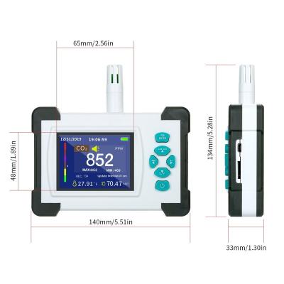 China Low Cost Infrared CO2 Meter Air Quality Monitor Portable CO2 Detector Indoor Air Quality Detector P.M. 2.5 GB-510A for sale