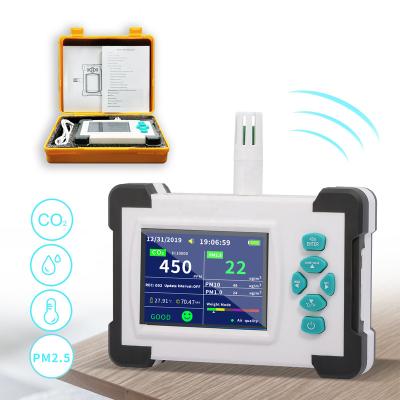 China Outdoor Air Quality Monitor pm2.5 pm1.0 pm10 Sensor Monitor Meter Monitor Dust Detector High CO2 Meter Test Sensitivity Detector for sale