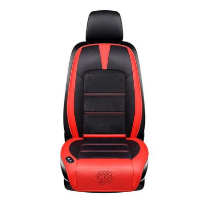 China SOJOY 12V Easy Electric Cooling Cushion Cover With Comfortable Fans Red Color Air Car Cushion for sale