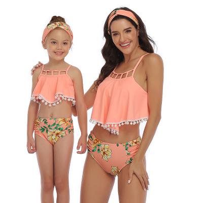 China OEM Breathable Custom Swimwear Kids Swimsuit Mother Mum and Girl Kids Bikini for sale