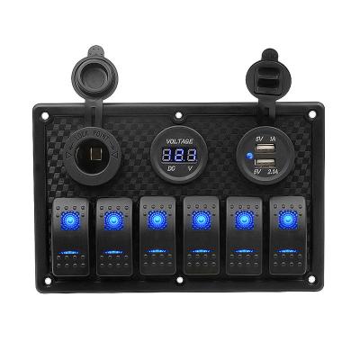 China Brief & Single Color Car Switch Panels Input: Input: DC12-24V Output: 5V/3.1A 12V/20A 24V/10A for sale