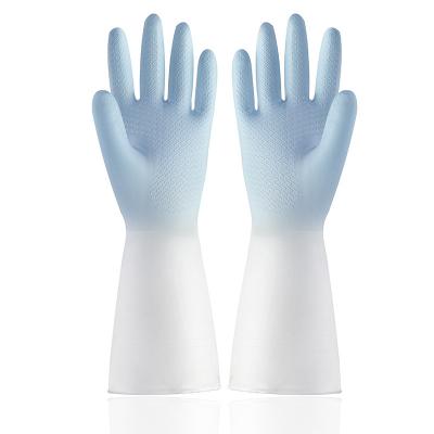 China Factory Wholesale Household PVC Kitchen Rubber Gloves Durable Waterproof Cleaning Gloves for sale