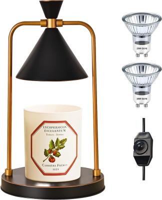 China Metal Candle Warmer Lamp with 2 Bulbs,Electric wax Warmer with Timer Dimmable Candle Lamp Aromatic Candle Holders for Home Decor for sale