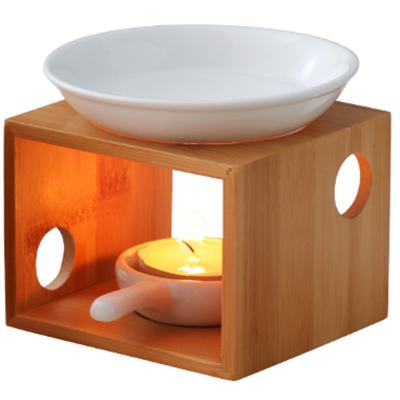 China custom wax warmer Oil burner Wax Melt Burner Oil Warmer with Candle Spoon Furnace Home Decor 10.5*10.5*9cm for sale