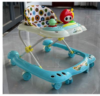 China Detachable baby walker hand-propelled walking aid three gears adjustable sliding belt baby walker with music for sale