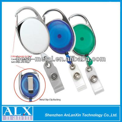 China ABS/Metal Yo-Yo Style Carabiner Badge Multi Reel/Retractable Name Card Holders for sale