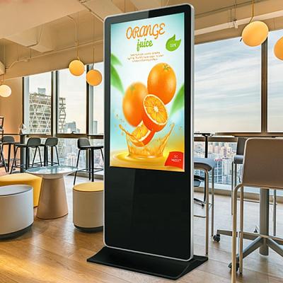 China Mobile LCD Video Wall WiFi Connection Media Player Stand LCD Screen Advertising Display for sale