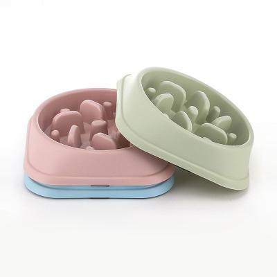 China 2021 Viable New Non-Toxic Plastic Non-Toxic Plastic Healthy Eating Feeder Dog Anti-Clog Slow Bowl for sale