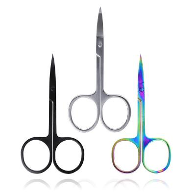 China Thinning Scissors 2021 New Logo Stainless Steel Bow Scissors Cosmetic Eyebrow Eyelashes Facial Hair Thinning Scissors Professional Private Scissors for sale