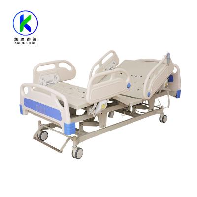 China Hospital Bed Factory ABS Side Rail Three Function Electric Hospital Bed With Center Contral à venda