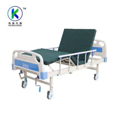 China Wholesale Two-Function Flip Double Hospital Bed Factory ABS Older Patient Hospital Bed Nursing Bed Manual Multifunctional Medical Bed for sale