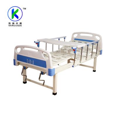 China Hospital Bed 2 Crank Manual Hospital Bed With Dining Table , High Quality 2 Function Manual Patient Bed for sale