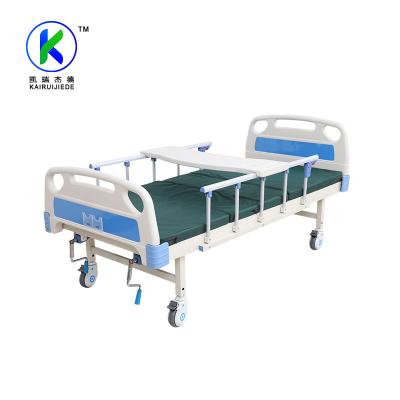 China Hot Selling Hospital Bed Manual 2 Stainless Steel Crank Hospital Bed For Inpatient Te koop