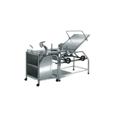 China Metal CE Approved Hot Sale Manual Stainless Steel Gynecology Examination Table for sale