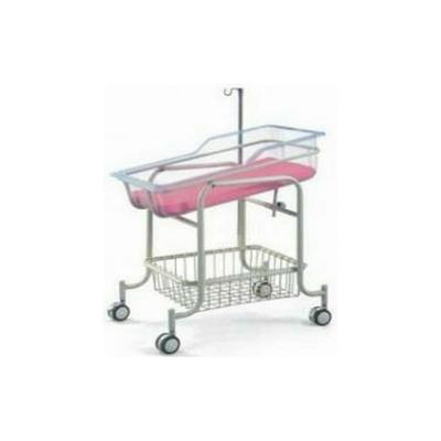 China 2021 Modern Hot Selling Adjust Height Powder Coated Steel Hospital Baby Cribs for sale