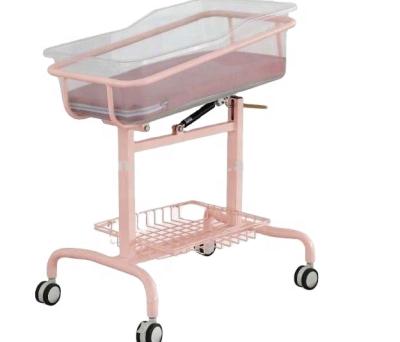 China Modern Factory Hospital Crib Metal Babies Infant Children Kids Bed With Casters Baby Hospital Bed for sale