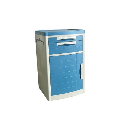 China 2021 Modern Durable ABS Plastic Hospital Cabinets Plastic Movable Hospital Bed Side Table for sale