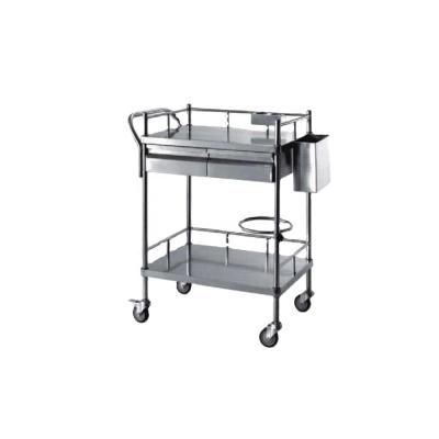 China Modern Trolley Hospital Dressing Stainless Steel With Drawer Hospital Trolley Hot Selling Medical Trolley for sale