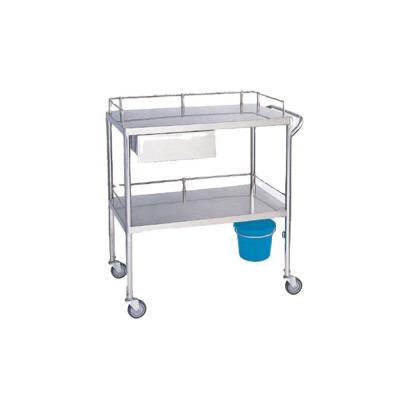 China HOT SALE 2021 Modern Stainless Steel Hospital Trolley Medical Treatment Trolley Mobile Hospital Trolley for sale