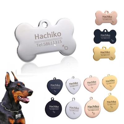 China MAXERY Personalized Personalized Dog Tag Stainless Steel Name Registered ID Tag For Dog Collar Anti-lost Pet Nameplate Pendant for sale