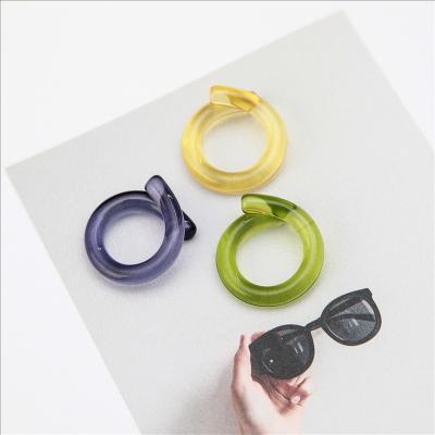 China Maxery Cute Cute Ins Colorful Candy Around Resin Ring Arcylic Finger Ring For Woman To Take Pictures for sale