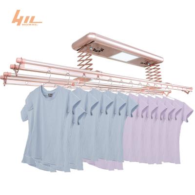 China Smooth Effortless Automatic Ceiling Hanger UV Clothes Dryer With Remote Control for sale