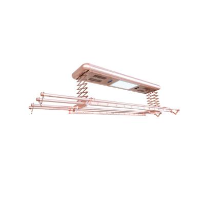 China Multifunctional Remote Automatic Lifting Clothes Drying Rack With UV Aluminum Alloy Material for sale