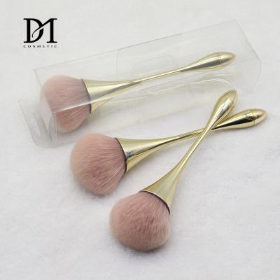 China Powder Blush Powder Foundation Luxury Individual Makeup Brush Simple Thin Gold Rose Makeup Brush Face Beauty Factory Size Plastic Cup Blush for sale