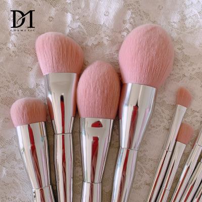 China Angular Blush High Quality Nylon Plastic Designer Makeup Brush Apron Makeup Brush Set Handle Makeup Brush 12pcs for sale