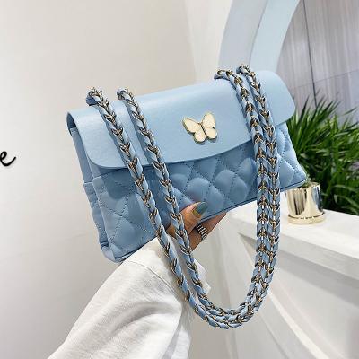 China 2020 fashion Korea new style luxury handbags for women elegance small cross-body bag diamond pattern chain bag for sale