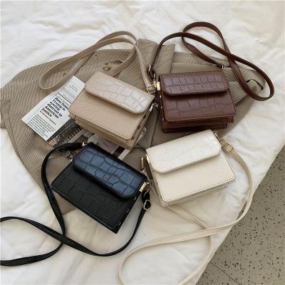 China Fashion Stone Pattern PU Leather Cross - Body Bags For Women 2020 Female Cross Body Bag Travel Purses Small Shoulder Handbags for sale