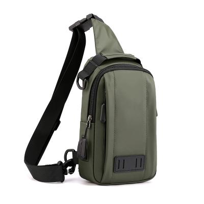 China Customized Cheapest Daily Used Waterproof Men's Shoulder Pack Chest Bag Leisure OEM Fashion Chest Bag Coffee for sale