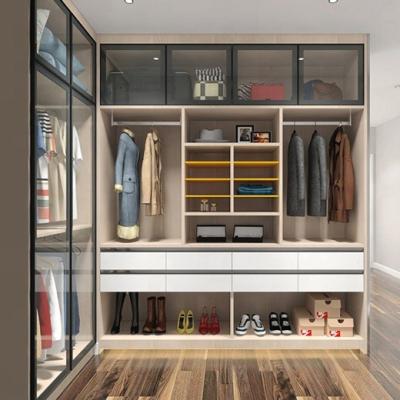 China (Size) Latest Design Adjustable Custom Wardrobes Cloakroom Closet Wardrobe Furniture for sale