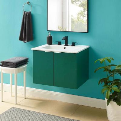 China Environmentally Friendly / Durable Simple Modern Floating Vanity Bathroom Vanity Set With Soft Close Door for sale