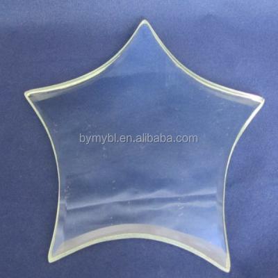 China Home decoration mirror glass, glass mirror dishes, star glass ornament for sale