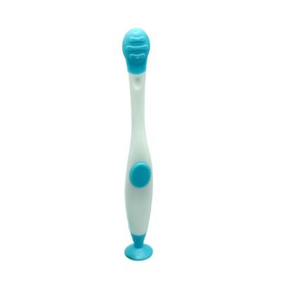 China Collapsible Baby Oral Hygiene Set Infant Oral Care Kit Advanced Baby Toothbrush 3 Steps Suction Cup Tooth Care Set for sale