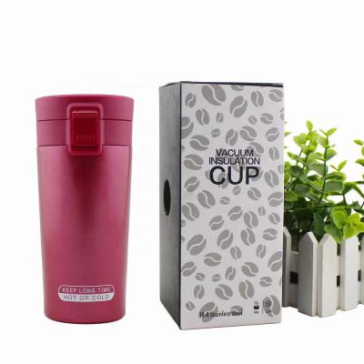 China Sustainable 300ml Stainless Steel Coffee Mugs Travel Water Bottle Tumbler Vacuum Portable Coffee Mug Custom Logo Printed Thermos for sale