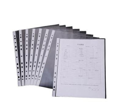 China YIHENG 11 Hole Sheet Protector Document Document Sleeve A4 Smooth Enrollment Bag Inner Page Document Protector Sleeve Transparent Binder for sale