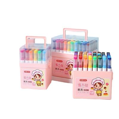 China YIHENG Paint Watercolor Marker Soft Writing Drawing Color Parks Art Markers Pens School Stationery Supplies Double Brush Pen Tip Set for sale